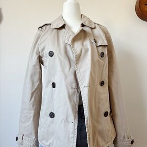 GAP Beige Double-Breasted Trench Coat